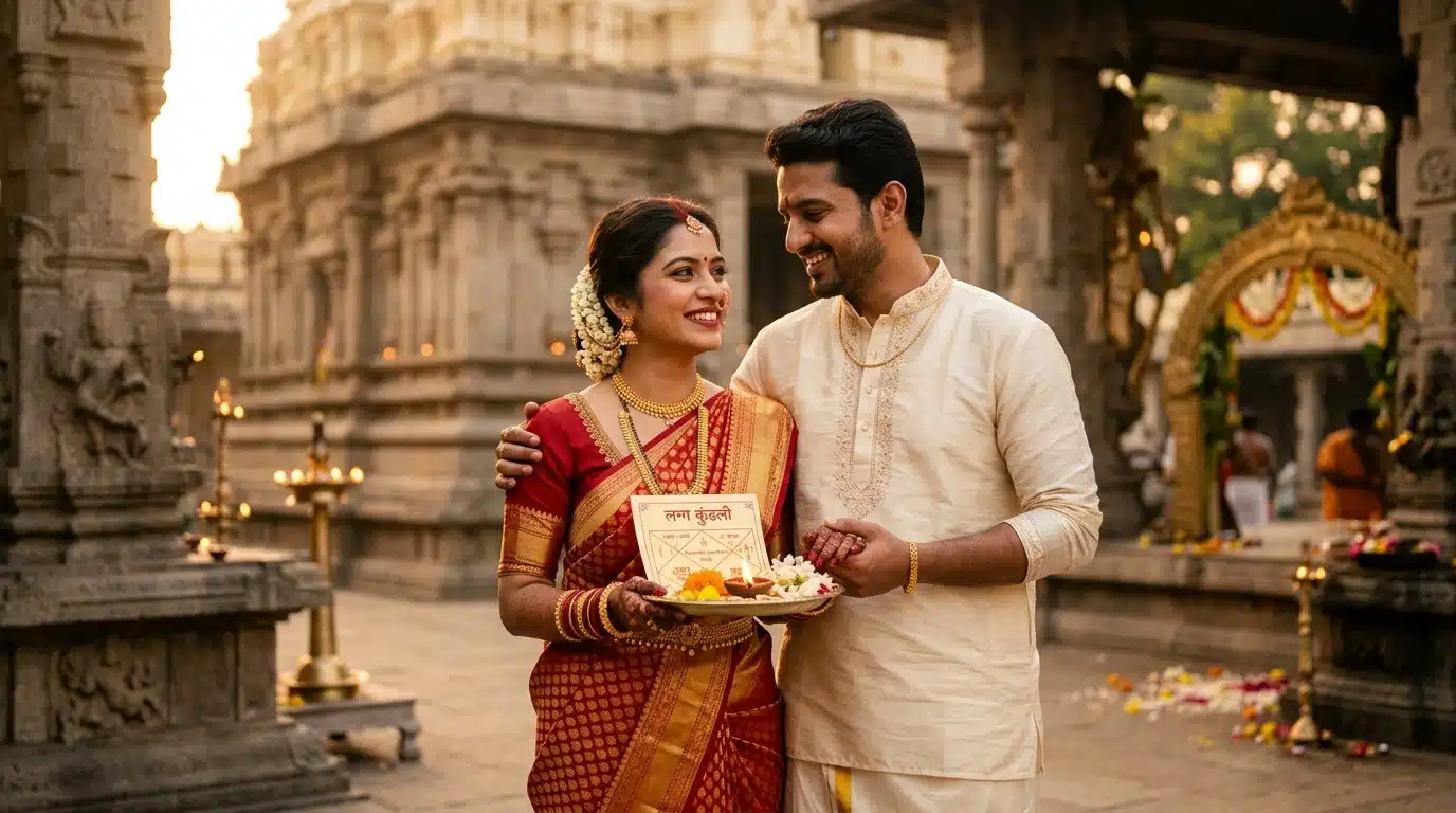 Happy couple after successful Kundli matching consultation with best astrologer in Bangalore