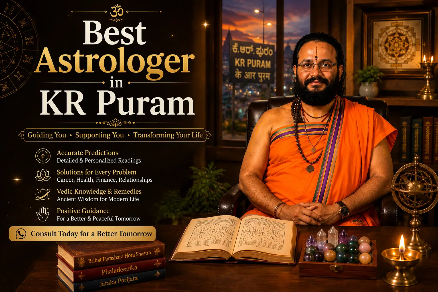 Best astrologer in KR Puram Bangalore - Pandit DS Acharya Sidhanti consultation