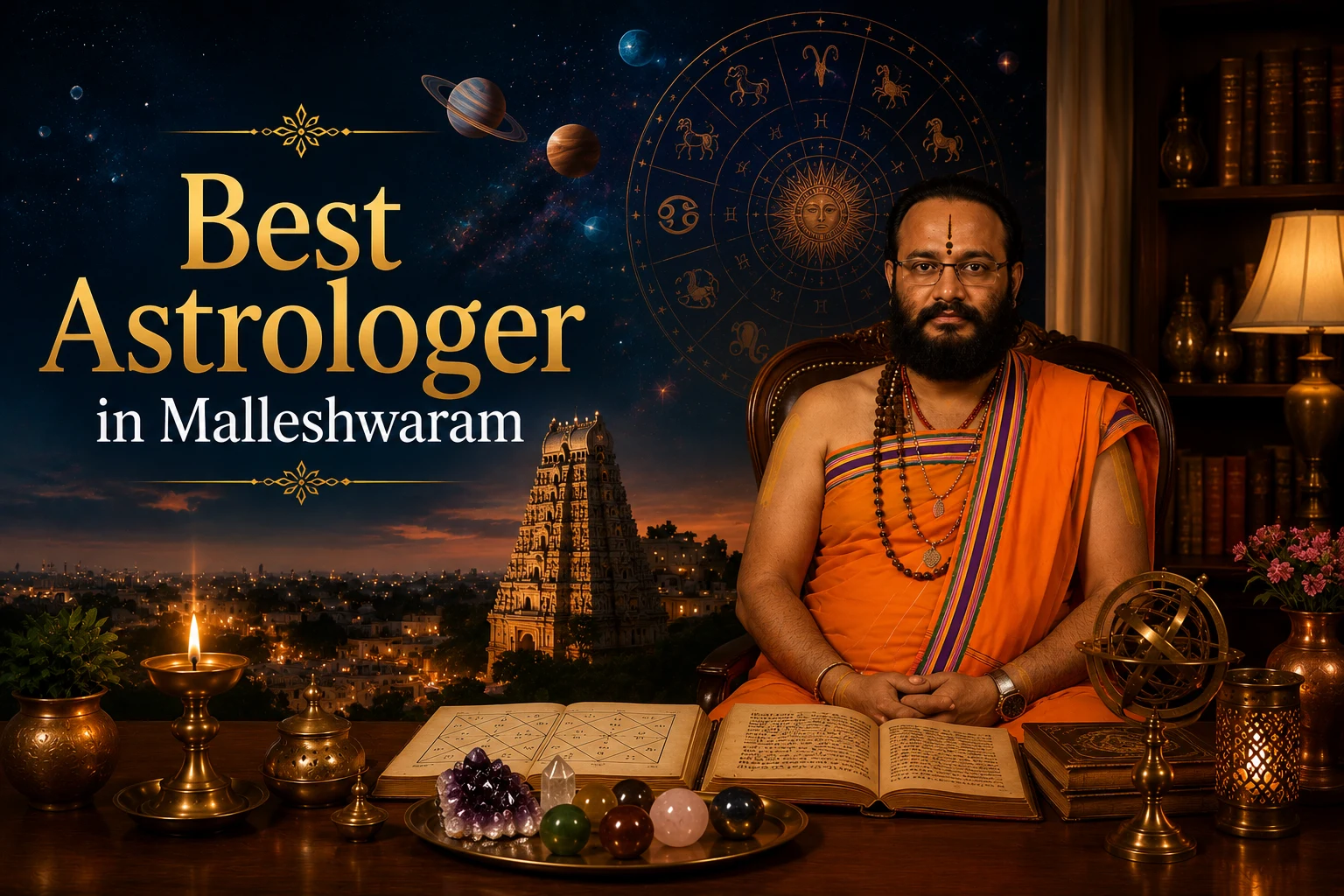 Best astrologer in Malleshwaram Bangalore - Pandit DS Acharya Sidhanti consultation