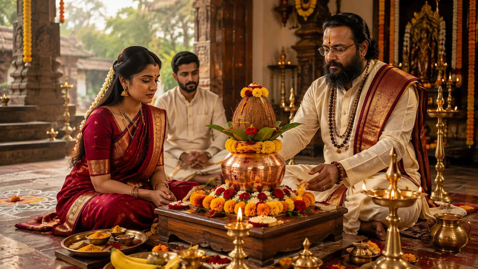 Kumbh Vivah ritual performed as a traditional remedy for Mangal Dosha before marriage