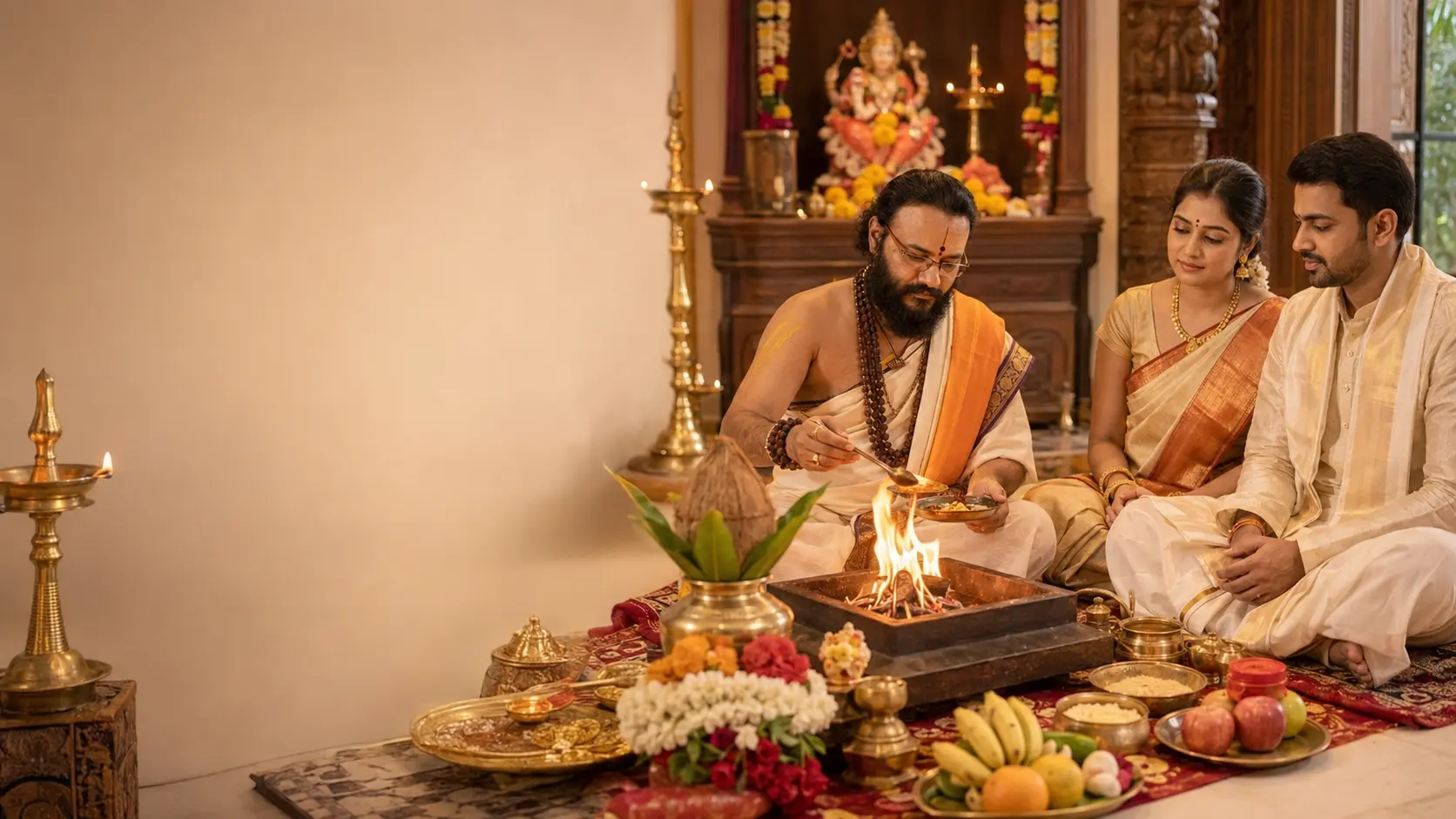 Shanti Pooja ritual performed to resolve marriage compatibility and dosha concerns